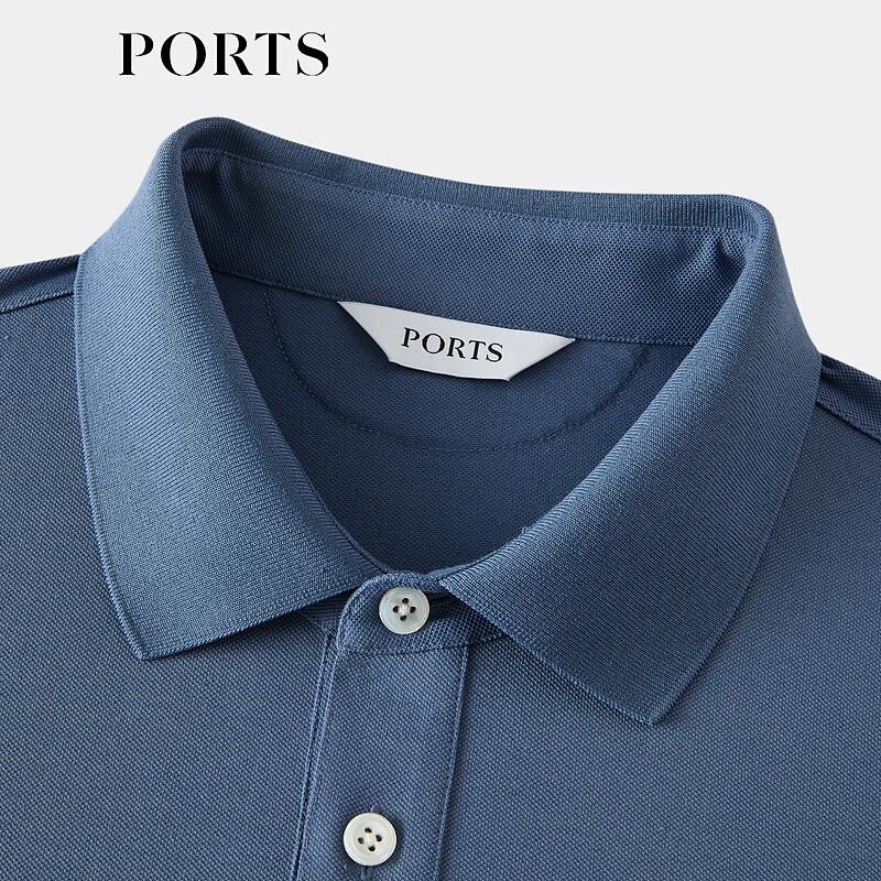 PORTS Men's Blended Classic Breathable Short Sleeve Polo Shirt