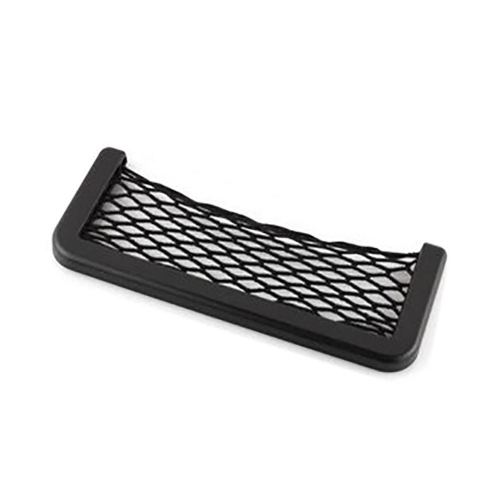 

Car Net Bag Phone Holder Universal Adhesive Car Storage Organizer for Interior 20×8cm чёрный