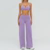 Women's Tracksuit Fitness Suit Two Piece Yoga Sets Women Sportswear Workout Sports Bra High Waist Flared Pant Gym Clothing