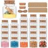 50 Ml Small Glass Jars with Cork Lids, Small Bottles With Twine & Extra Cork Stoppers Tags, Mini Sand Jar, Seashell Jar, Glass