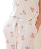 Narue Ribbed Knit Teddy Bear Frill Pajama White Women's Cool-Touch Set,