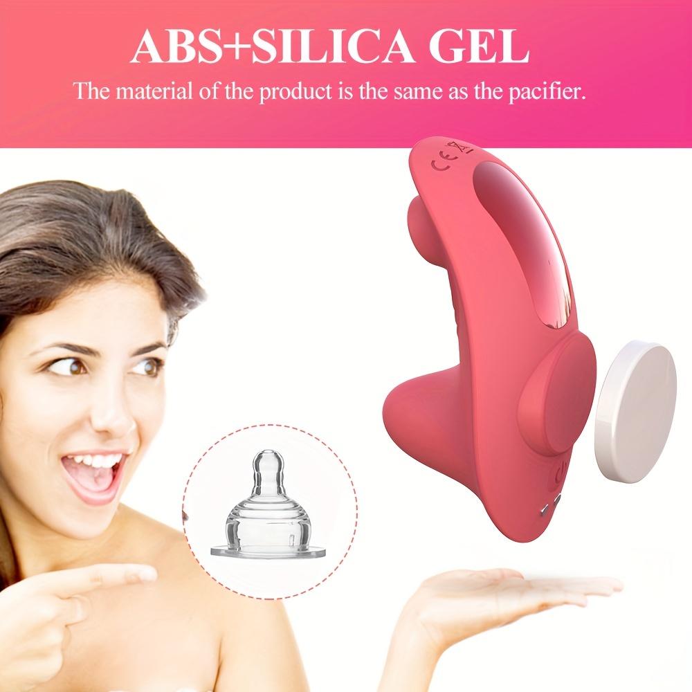 1pc Wearable Panty Sucking Vibrator With Strong Magnetic Clip, Remote Control Butterfly Clitoral Vibrator