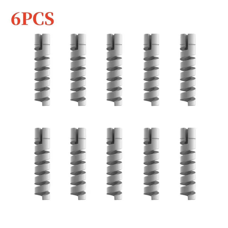 6/20pcs Cable Protector Silicone Charge Cable Spiral Winder Wire End Cord Savers Cover For Phone USB Charger Cable Accessories