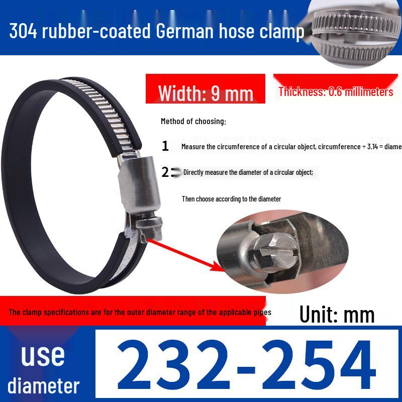 Expanded German-Style Quick-Release 304 Stainless Steel Hose Clamp