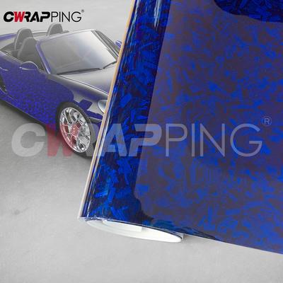 Vinilo de Fibra de Carbono Azul Profundo Pegatinas para Coche Vinilo con Liberación de Aire para Película de Envoltura de Coche Accesorios Exteriores para Automóviles Cubierta de Carrocería
