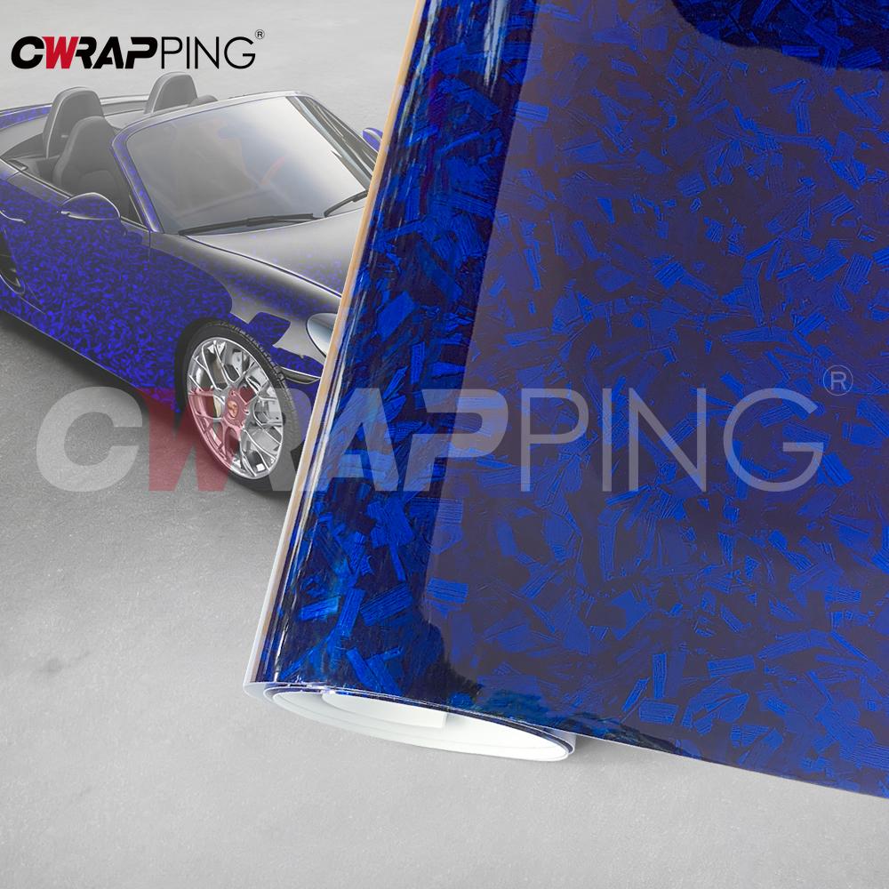 Waterproof Self-adhesive Film Carbon Fiber Vinyl Wrap for Car Body Stickers Deep Blue Auto Outdoor Accessories Wrapping Foil Car