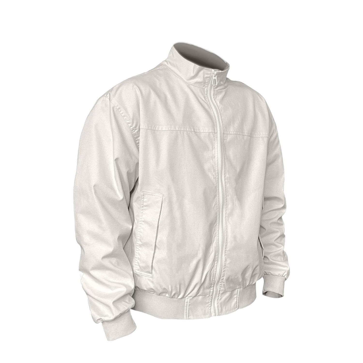 Men s Trendy American Streetwear Stand-Up Collar Baseball Jacket for Spring/Autumn L (115-125 jin) белый