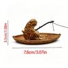 1Pcs High Quality Resin Durable Fish Tank Decor Marine Theme Creative Cat Fishing Boat Aquarium Ornament