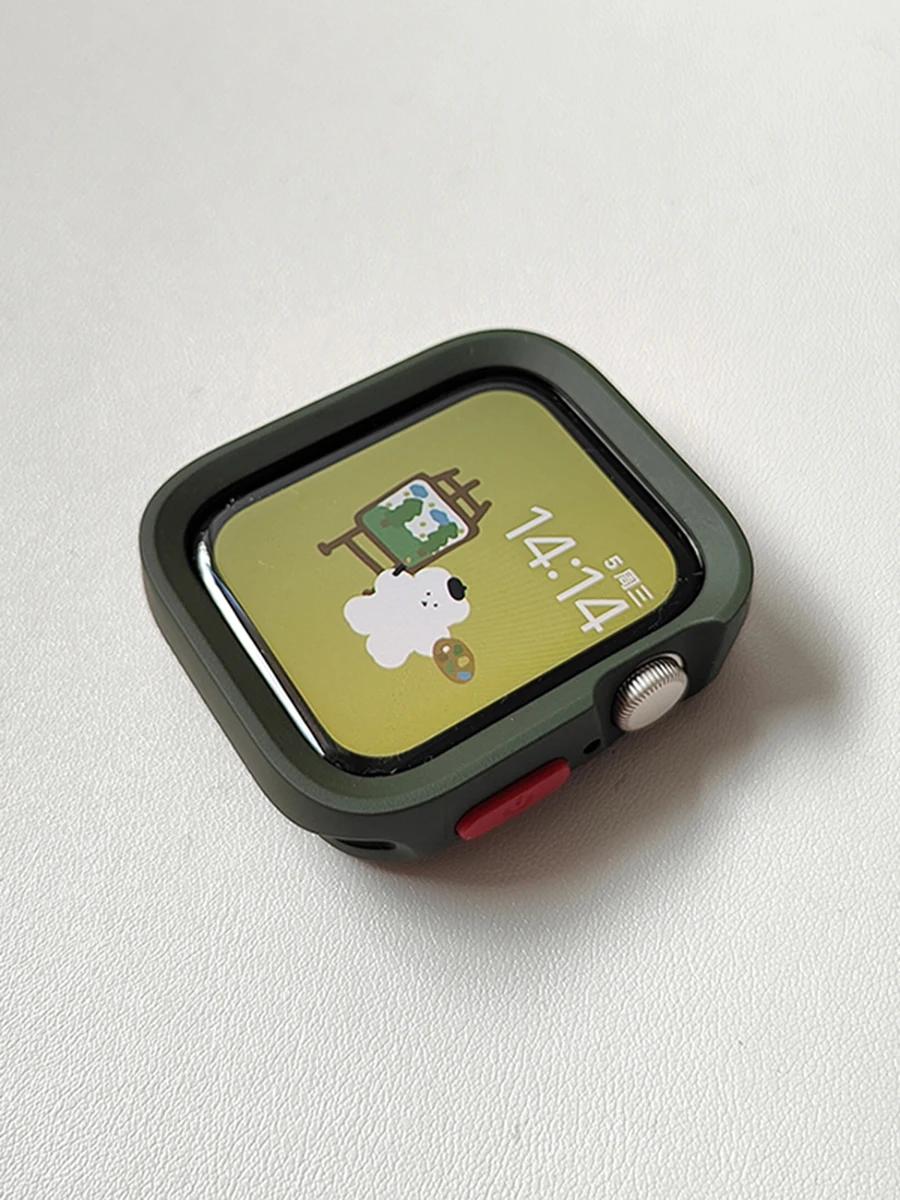 

Конфетный силиконовый чехол+ремешок для ремешков Apple Watch 49 мм 45 мм 44 мм 42 мм 41 мм 40 мм 38 мм SE 9 6 5 4 Ultra1 2 нейлоновый ремешок для iwatch 44mm Series 456SE