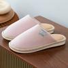 Autumn linen slippers cotton and linen indoor home floor non-slip men's large size fabric slippers four seasons household