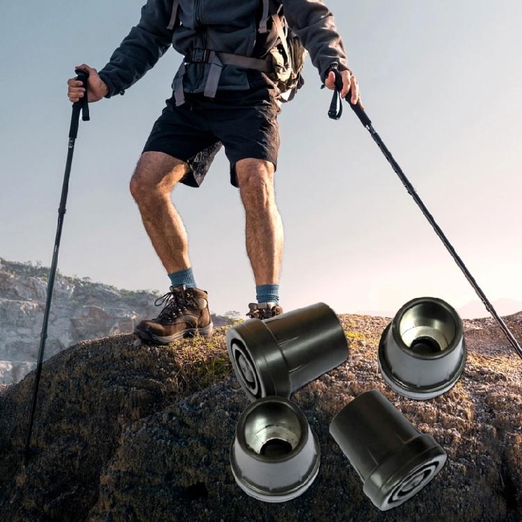 4Pcs Trekking Poles Cane Tip Protector Walking Stick Pad Buffers Replacement Tip for Most Hiking Trekking Walking Cane
