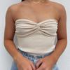 Cross Zone Sexy Pure Color Woolen Tube Top