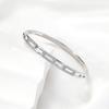Autumn Hollow Design Diamond-Set Square Bangle: Women's Versatile Openable Bracelet