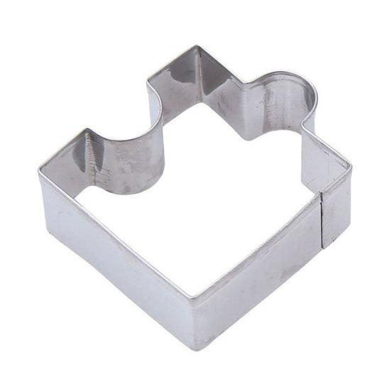 4 stk/sett Puslespillform Rustfritt Stål Kjeksmugge Kakekutter DIY Form