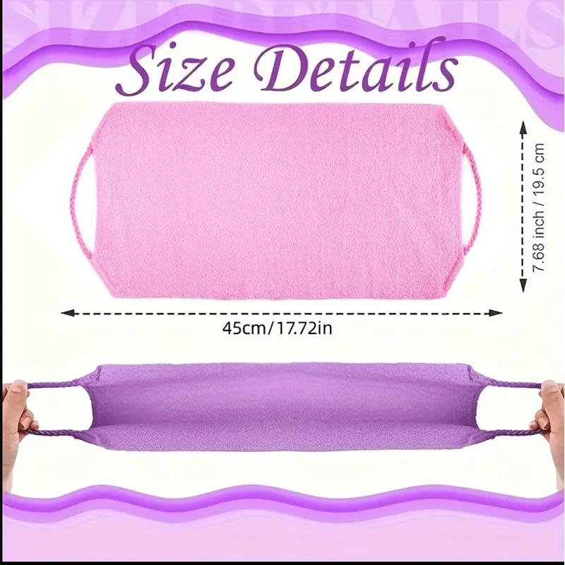 מגבת פילינג קוריאנית לגב, מגבת אמבטיה ארוכה וגמישה, מגבת מקלחת לגוף