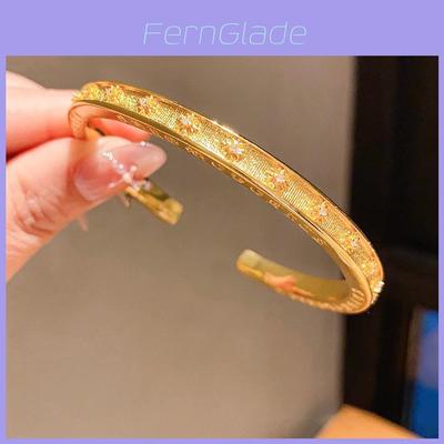 Vintage Kreuzarmband mit Zirkonia-Zirkonia Kupfervergoldung für Modebegeisterte