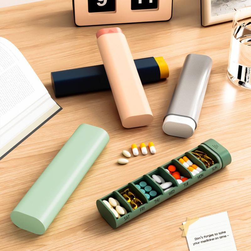2026 New Portable Weekly 7 Day Pill Box Organizer Daily Container Medicines Box Pill Cases for Vitamin Fish Oils or Supplements