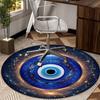 Evil Eye Stained Glass Design round carpet Chair cushion Round Entryway Rug, Soft Round Rugs for Living Room, Bedroom, Circle Carpet decor gifts