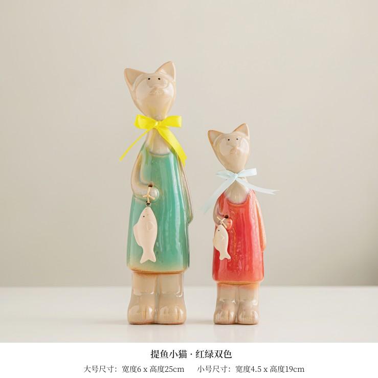 Jingdezhen Creative Ceramic Ornament Desktop Simplicity Niche Cute Porcelain Living Room High End Small Decoration