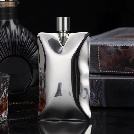 Recipient de buzunar de 6 oz pentru bărbați și femei, din oțel inoxidabil, pentru whisky, etanș la scurgeri, subțire, pentru petrecere de nuntă, cavaler de onoare, domnișoară de onoare