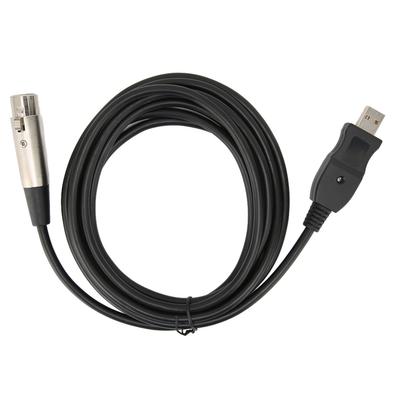 Kabelový převodník pro mikrofon USB na XLR Adaptérový kabel se zvukovou kartou pro nahrávání hudebních nástrojů
