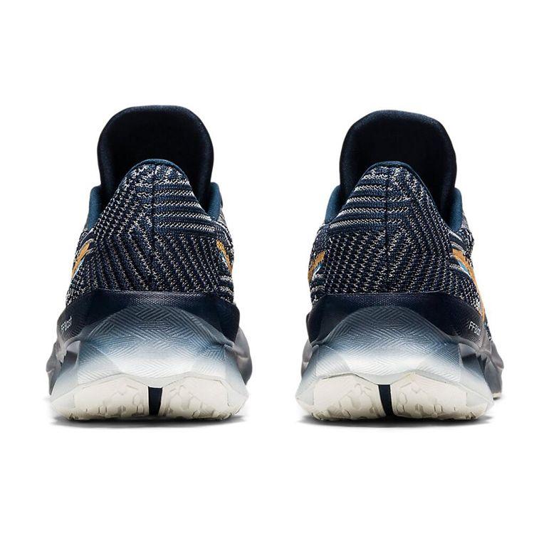 Asics Women's Novablast 1 Pixel Noise French Blue Champagne Running Shoes 1012B006-400