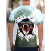 Men's T-Shirt Quick Drying Tops Summer Fashion Street Short Sleeve Tee Shirts Snake 3D Graphic Print Tees Oversized Male Clothing