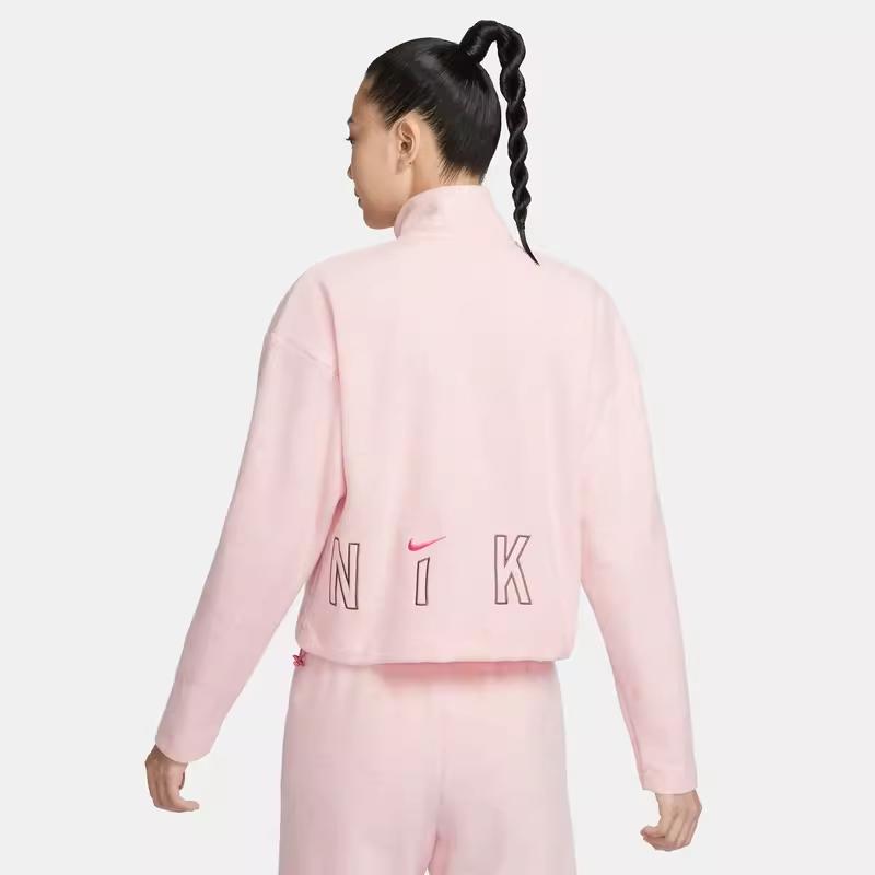 New Nike Drop Shoulder Sleeve T Shirt Women's Light Berry Red FV4014-632