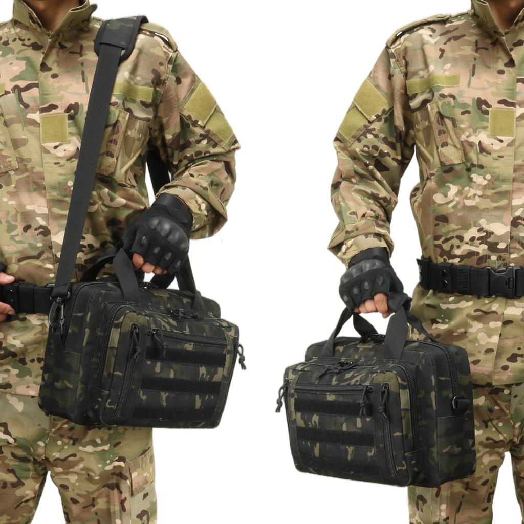 Outdoor multi-functional large-capacity gun bag, outdoor waterproof military enthusiast diagonal compartment bag