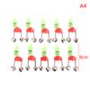 10Pcs Fishing Rod Tip Clips Plastic Fishing Bells Clips Night Fishing Fish Bite Bait Alarm Indicator Light With Dual Alert Bells