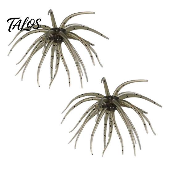 Bionic Fishing Lure 2Pcs Sea Urchin Lure, 11cm/10g Floating Topwater Artificial Professional Gear Bait, Fuzzy Soft for Freshwater Saltwater