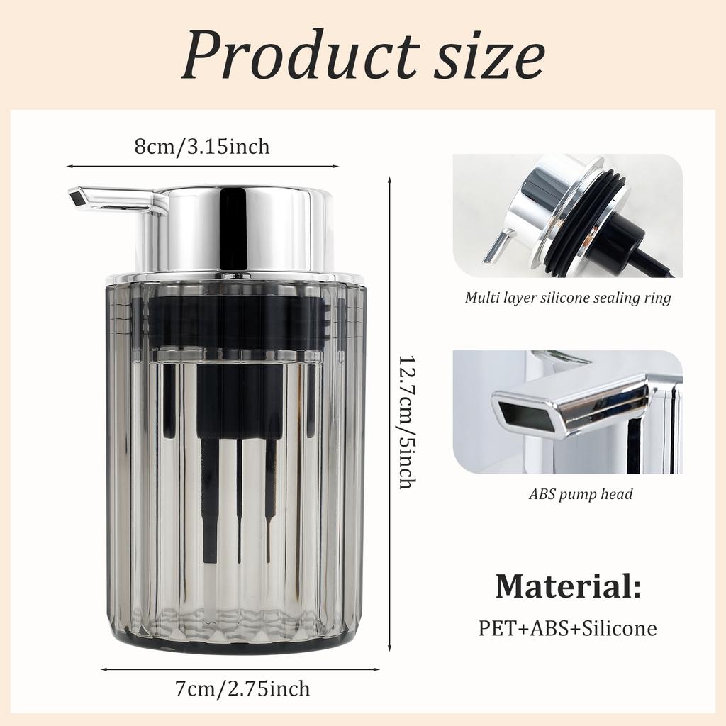 Refillable Containers Soap Dispenser Foam Pump Bottle Press-type Cosmetic Facial Cleanser Shampoo Shower Bottle 350ml
