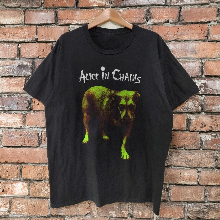 HOT Alice In Chains Tripod Threelegged Dog Tshirt Unisex Black Tshirt Size  Unisex T-Shirt XL