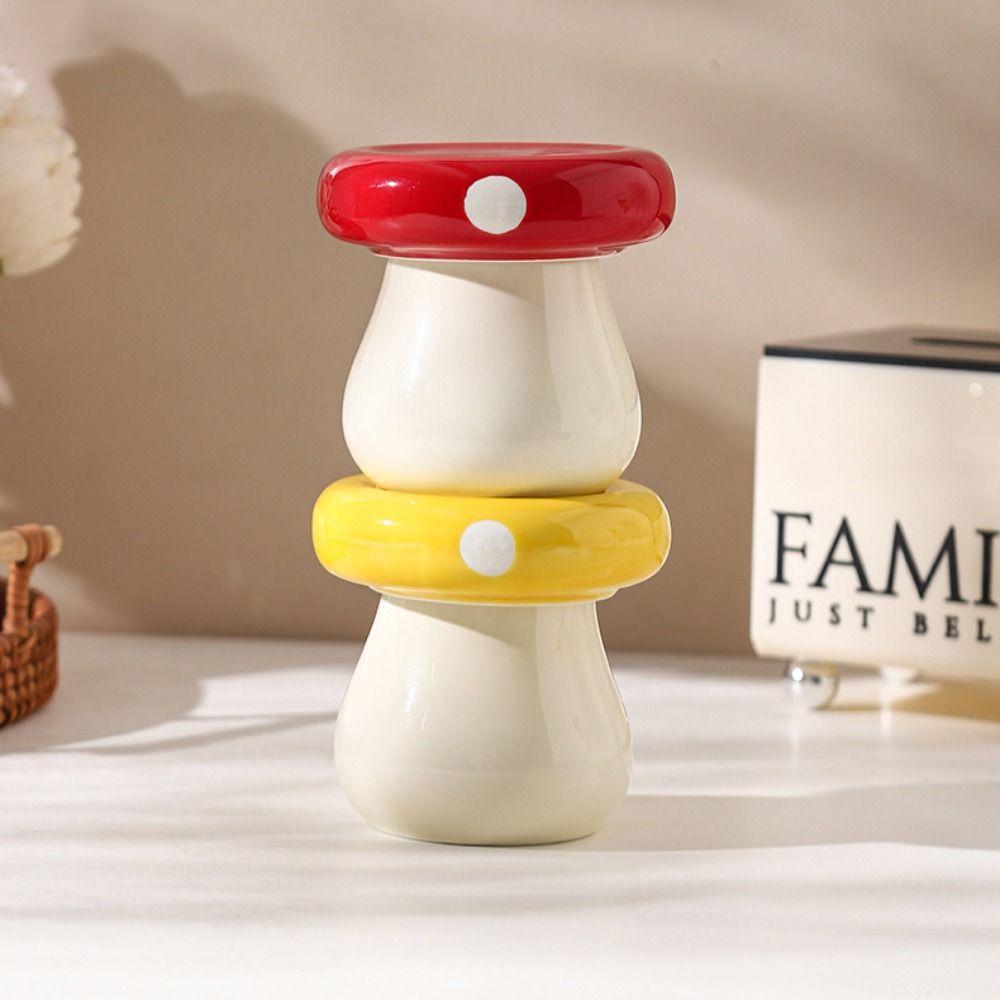Dust-proof Dental Floss Storage Bottle Ceramics Toothpick Dispenser  Dressing Table