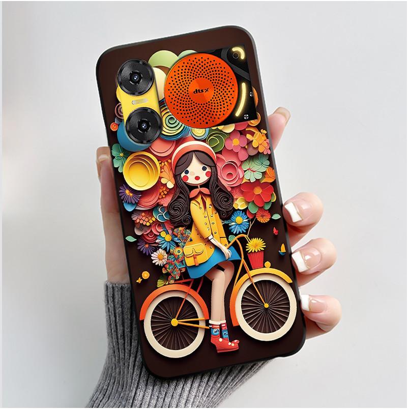 Case For ZTE Nubia Music 2 Z2460 Z2353 Music2 Phone Case Cute Rabbit Black Cover For ZTE Nubia Music Soft TPU Silicone Casing