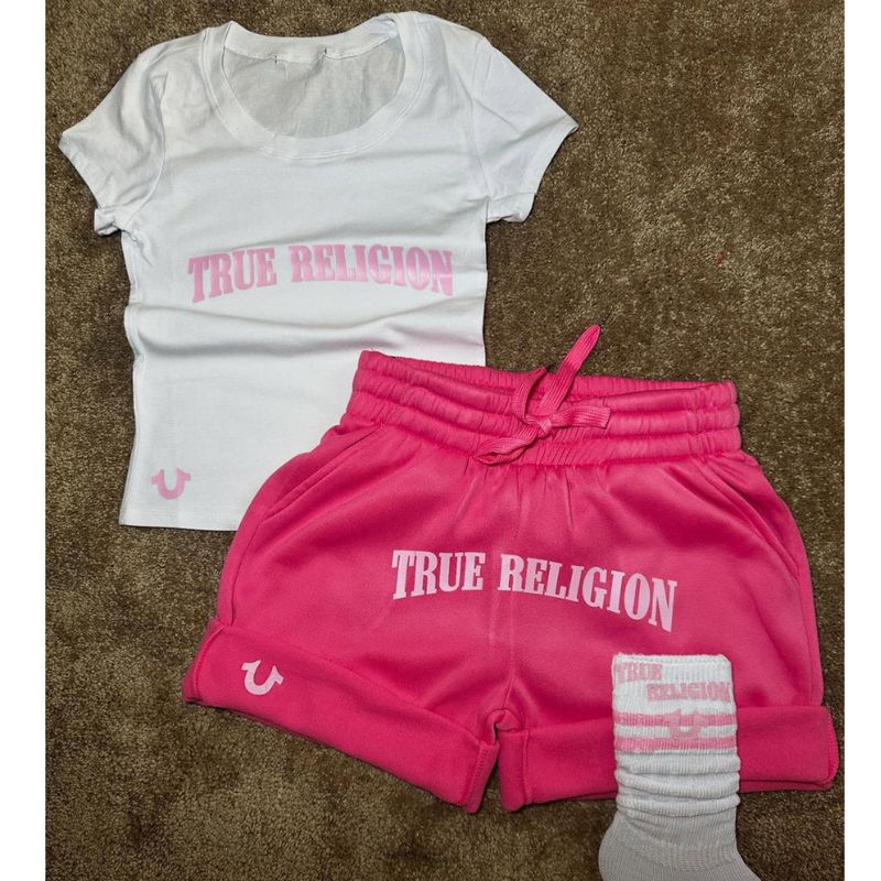 

2025 European and American Women s Clothing Print Sports Suit Dopamine Letter Short Sleeve Shorts Crew Neck Casual Fashion Two-Piece Suit Red pants white clothes XXL