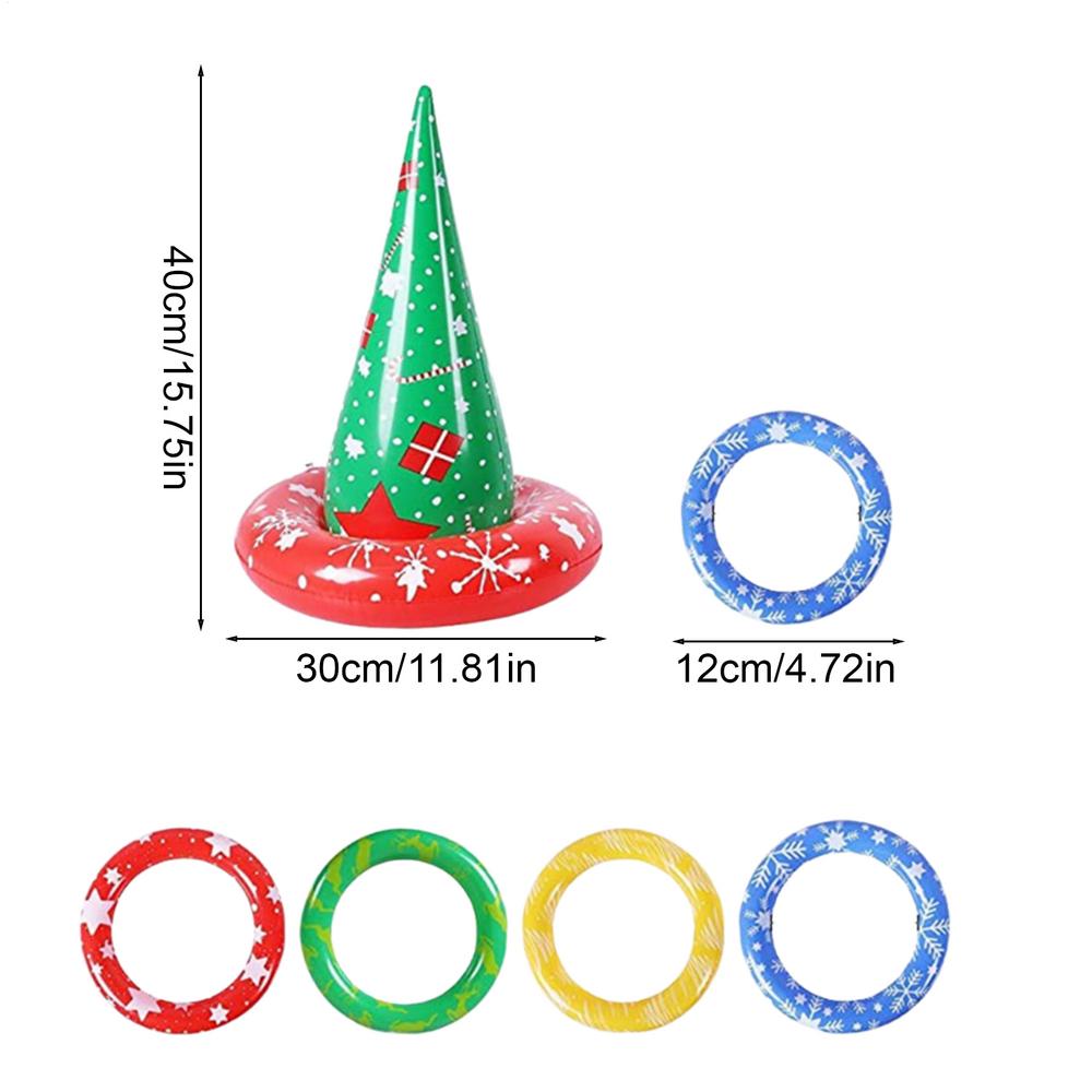 

Inflatable Christmas Ring Toss Game Christmas Rings Toss Toys For Kids Winter Holiday Indoor Outdoor Garden Toys For Girls