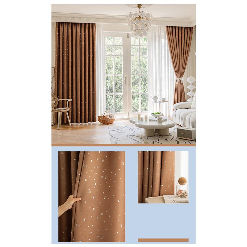 Jednobarevné hvězdné nebe 90% zatemnění Stínící závěsy s vysokým dosahem Ložnice Příčka obývacího pokoje Domácí dekorace