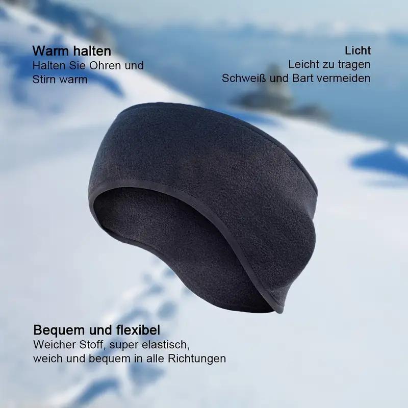 Winter-Wärmer-Stirnband Atmungsaktiv Winddicht Schweißband Fleece Ohrenschützer Wärmer Outdoor-Sportarten Radfahren Laufen Elastische Kopfbedeckung