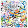 Aircraft Cartoon Vehicle Stickers: 101 Cute, Waterproof Decorations for Suitcases & Phone Cases.