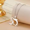 Cazador Fische Fangender Pinguin Damen Halskette Edelstahl Goldfarbe Halskette Geburtstag Muttertag Geschenk 2026 Schmuck