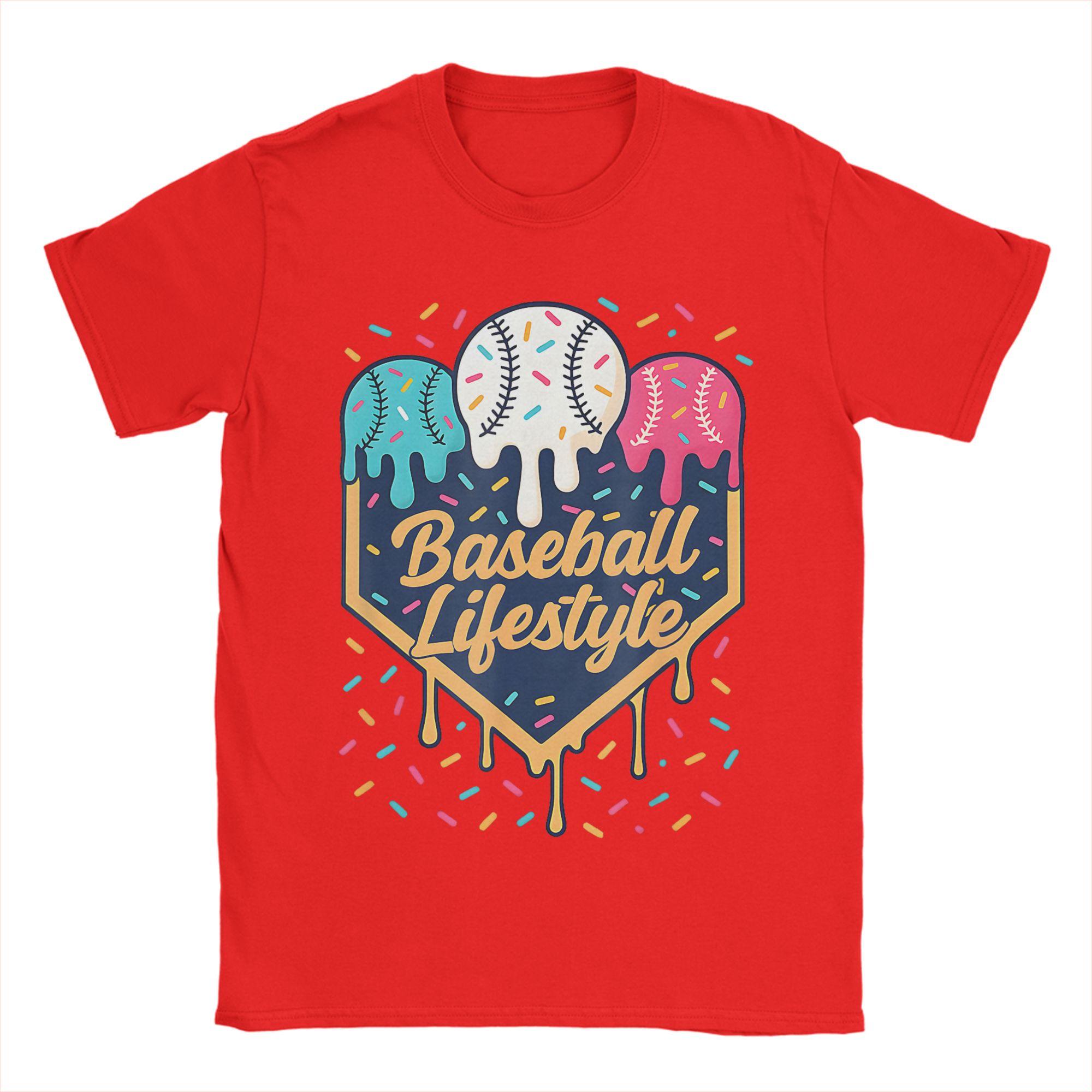 Baseball Life Style 101 Apparel Youth Drip Baseball TShirt Summer Fashion T Shirts Unisex Cotton O Neck Y2K Funny Tops S