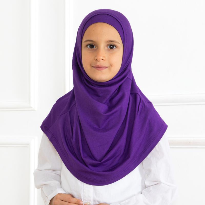 Easy To Wear Hijab For Girls, Muslim Scarf for Kids, Instant Hijabs For Women, Viscose Children Scarves For Ramadan Eid