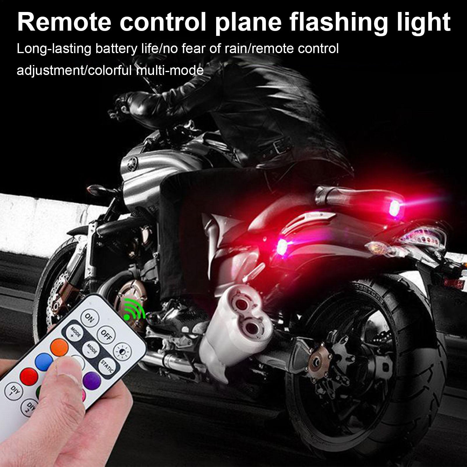 

Flashing LED Lights 6 Pieces Cordless Drone Lamp Remote Control 8-Color Anti Collision LED For Dirtbike Trailer Stroller CHINA