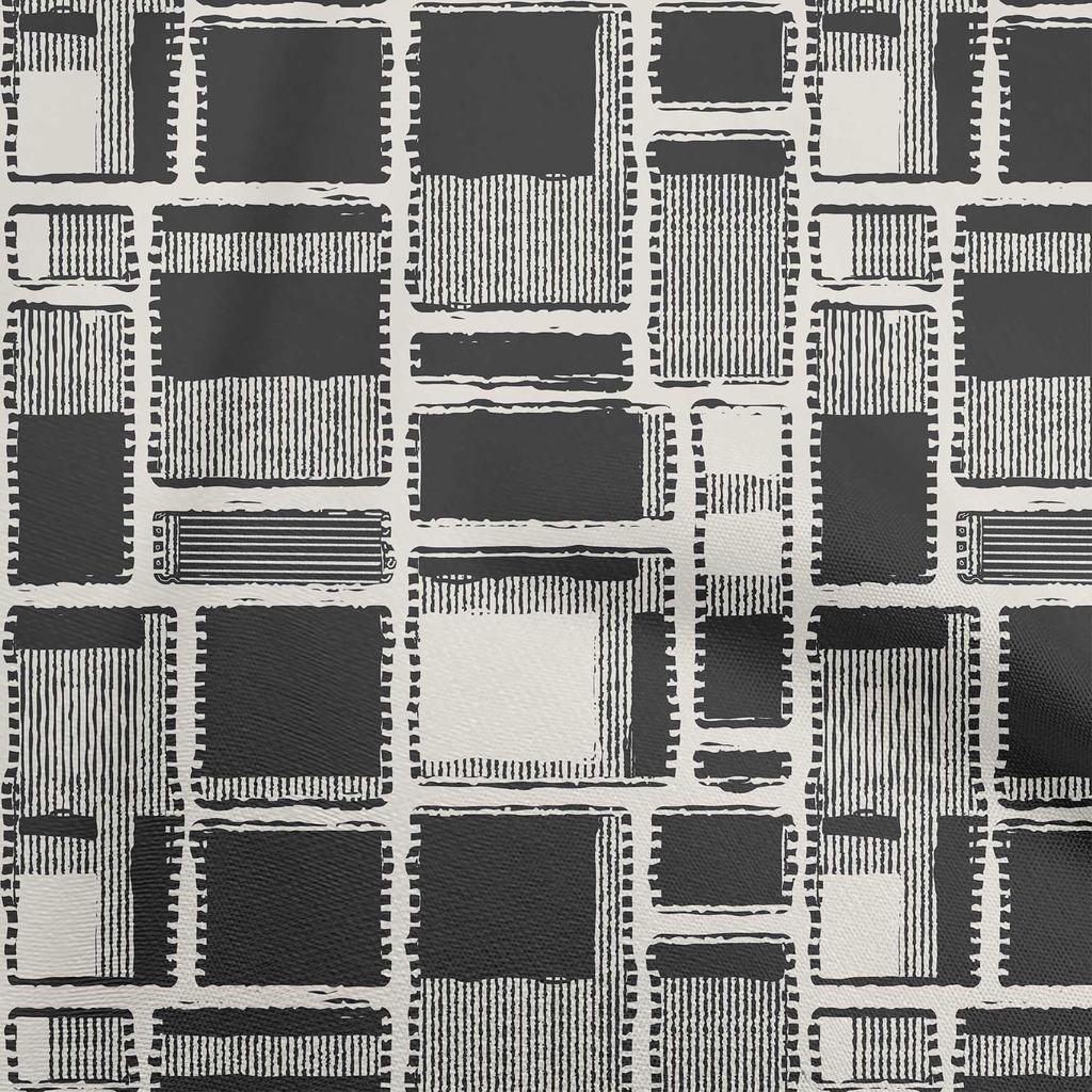 oneOone Baumwoll-Flex Blauer Stoff Geometrischer Kleiderstoff Bedruckter Stoff Meterware 40 Zoll