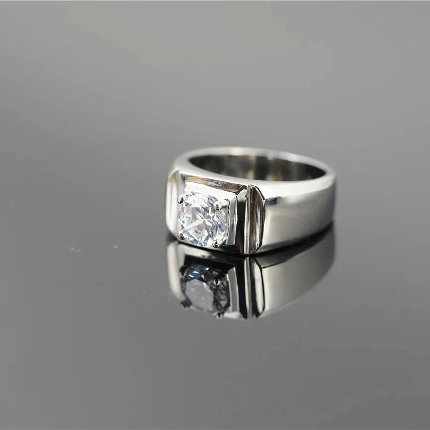 Men Elegant Noble Ring Forefinger Personality Domineering Hipster Simulation Diamond Marriage Party Daily Rings Fine Jewelry