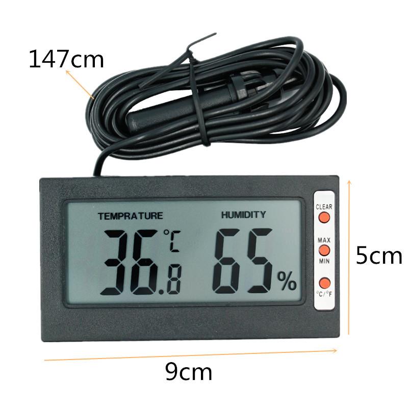 

Digital Temperature Humidity Meter LCD Display Thermometer Hygrometer RH Max Min TEMP Tester with Large Screen