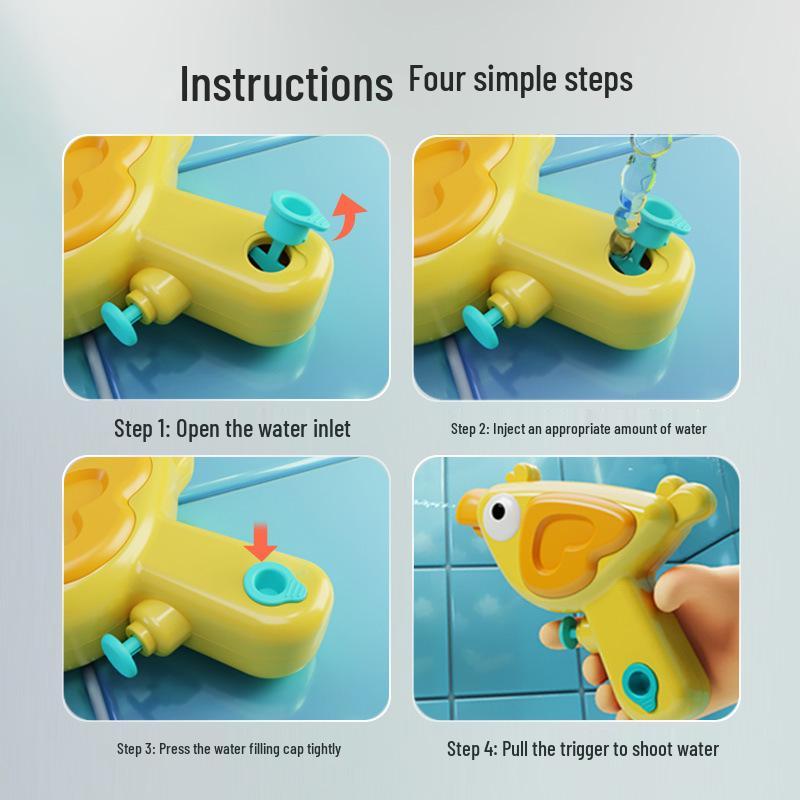 Summer Kids' Animal Mini Water Gun Toy for Beach, Pool, or Bath