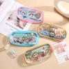 Cartoon Pencil Case, Student High-value Waterproof Large-capacity Stationery Bag, Portable Zipper Bag Pink.