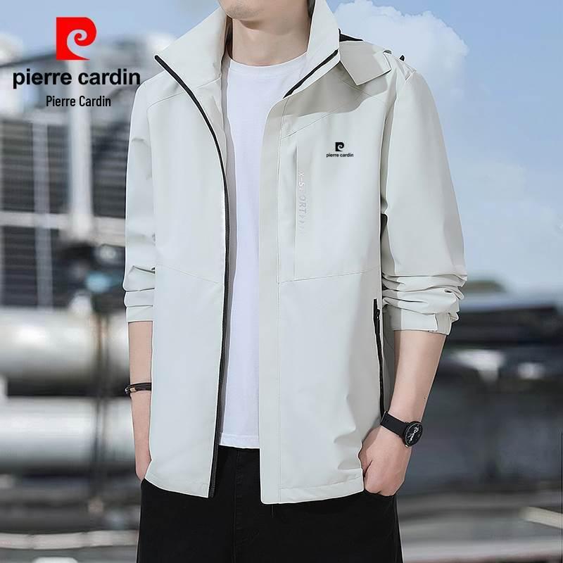 Pierre Cardin Men's Waterproof Windbreaker: Loose-Fit Casual Jacket for Spring & Autumn
